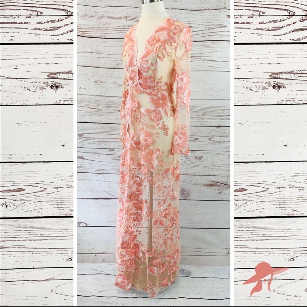 24k Pink Lace Dress w matching mask - Picture 3 of 4